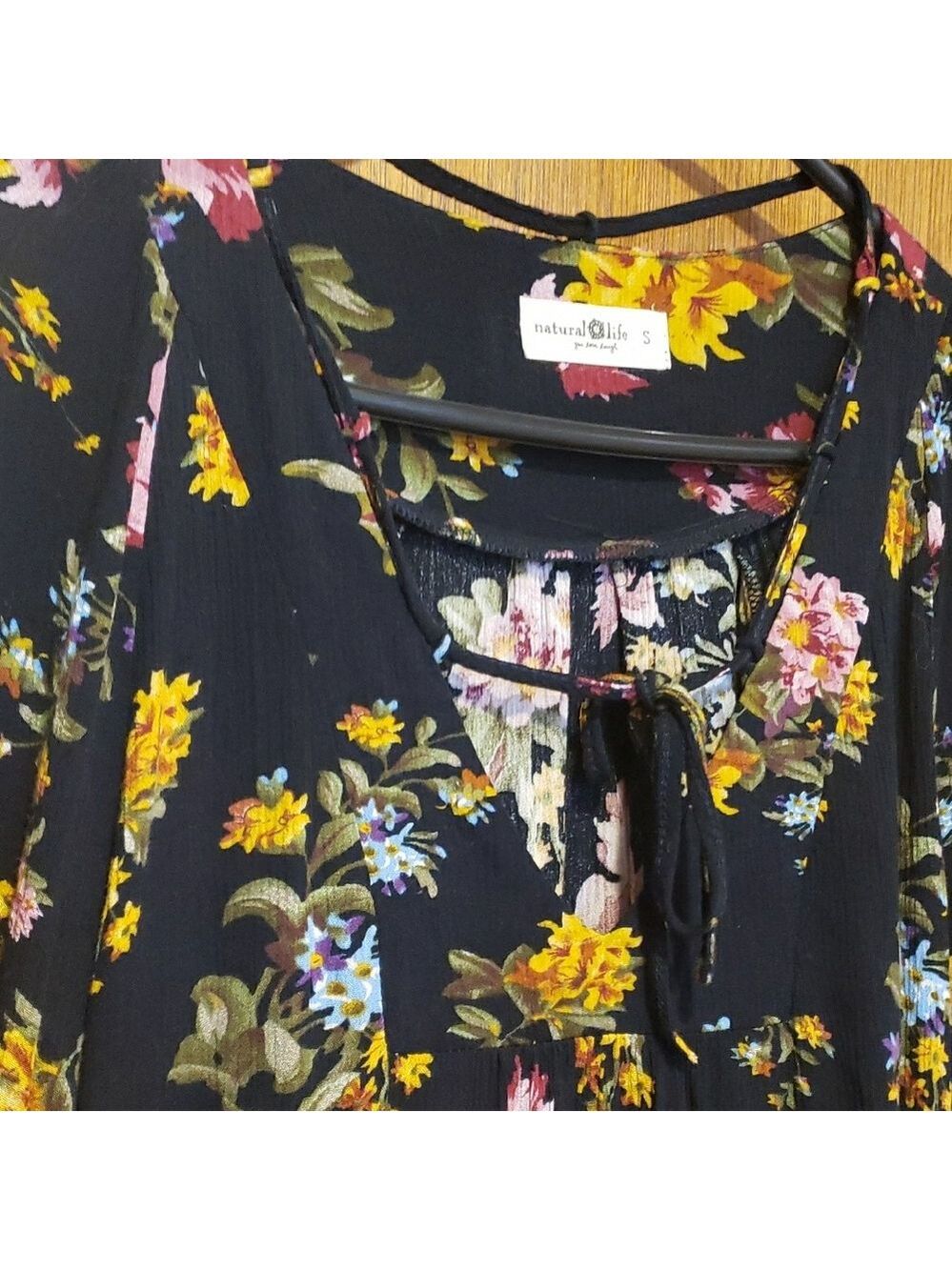 NATURAL LIFE Black Floral Midi Dress - Picture 5 of 13
